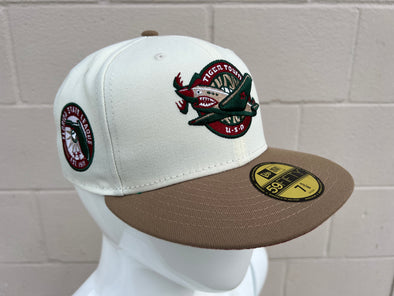 Lakeland Flying Tigers New Era 59FIFTY Khaki, Red, Green Color Variation Cap