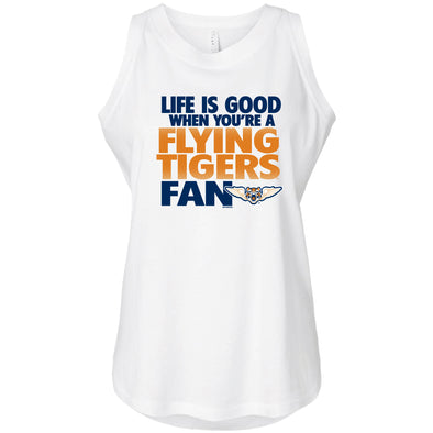 FLYING TIGERS LADIES RELAXED TANK LIFE IS GOOD