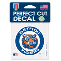 Detroit Tigers Wincraft Cooperstown Perfect Cut 4x4 Decal